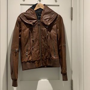 Danier leather jacket brown color size small